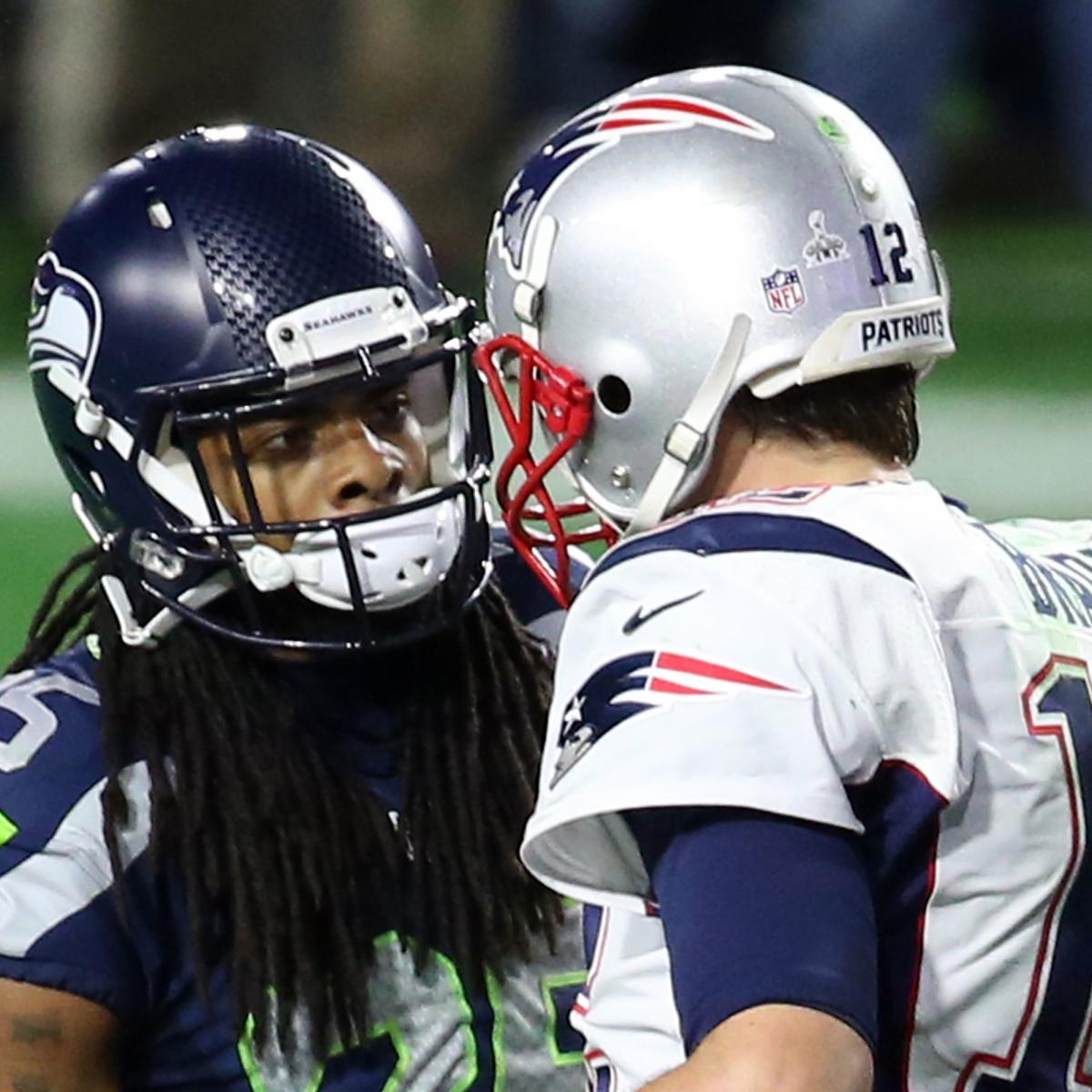 Richard Sherman and Tom Brady Meet at End of Super Bowl 49