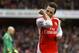 Arsenal's Santi Cazorla celebrates scoring a goal during the English Premier League soccer match between Arsenal and Aston Villa at the Emirates stadium in London, Sunday, Feb. 1, 2015. (AP Photo/Kirsty Wigglesworth)