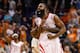 PHOENIX, AZ - JANUARY 23: James Harden #13 of the Houston Rockets celebrates after making the game winning shot to defeat the Phoenix Suns during the final seconds of the NBA game at US Airways Center on January 23, 2015 in Phoenix, Arizona. The Rockets defeated the Suns 113-111. NOTE TO USER: User expressly acknowledges and agrees that, by downloading and or using this photograph, User is consenting to the terms and conditions of the Getty Images License Agreement. (Photo by Christian Petersen/Getty Images)