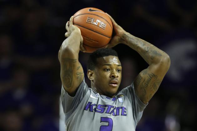 Kansas State guard Marcus Foster (2) during the second half of an NCAA college basketball game against West Virginia in Manhattan, Kan., Tuesday, Jan. 27, 2015. West Virginia defeated Kansas State 65-59. (AP Photo/Orlin Wagner)