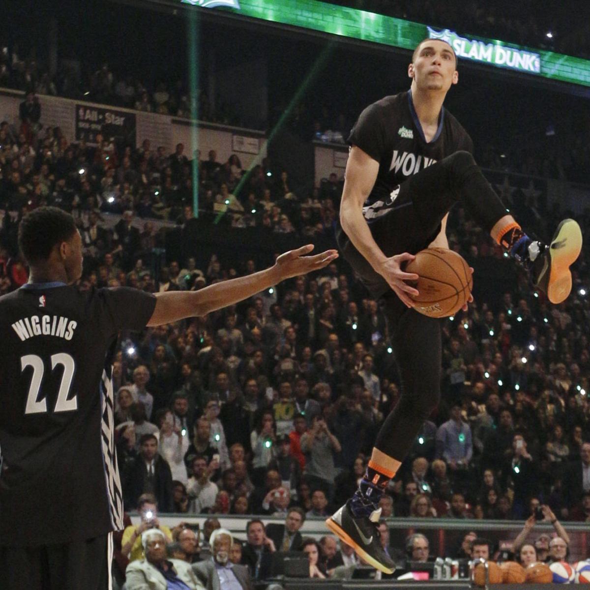 Zach LaVine Wins 2015 NBA Slam Dunk Contest Scores, Highlights and