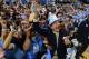 Mar 9, 2013; Chapel Hill, NC, USA; ESPN sportscaster Dick Vitale with North Carolina Tar Heels fans before the game at the Dean E. Smith Center. Mandatory Credit: Bob Donnan-USA TODAY Sports