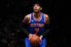 NEW YORK, NY - FEBRUARY 6: Carmelo Anthony #7 of the New York Knicks prepares to shoot a free throw against the Brooklyn Nets on February 6, 2015 at the Barclays Center in the Brooklyn borough of New York City. NOTE TO USER: User expressly acknowledges and agrees that, by downloading and or using this Photograph, user is consenting to the terms and conditions of the Getty Images License Agreement. Mandatory Copyright Notice: Copyright 2015 NBAE (Photo by Nathaniel S. Butler/NBAE via Getty Images)