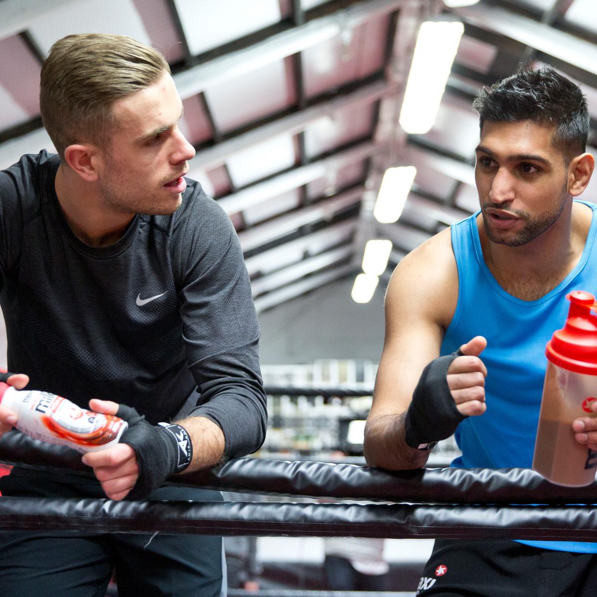 Boxer Amir Khan Interviews Liverpools Jordan Henderson  Bleacher Report  Latest News, Videos 