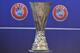 NYON, SWITZERLAND - AUGUST 08: The UEFA Europa League trophy is displayed during the 2014/15 UEFA Europa League Play-off round draw at the UEFA headquarters, The House of European Football on August 8, 2014 in Nyon, Switzerland. (Photo by Harold Cunningham/Getty Images)