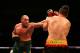 LONDON, ENGLAND - FEBRUARY 28: Tyson Fury (green shorts) on his way to victory over Christian Hammer in a Heavyweight Contest by singing 'Elvis' at the O2 Arena on February 28, 2015 in London, England. (Photo by Richard Heathcote/Getty Images)