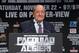 Sep 3, 2014; Los Angeles, CA, USA; Top Rank founder Bob Arum at press conference at Hyatt Regency Century Plaza Hotel. Mandatory Credit: Kirby Lee-USA TODAY Sports