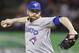 Toronto Blue Jays relief pitcher Steve Delabar throws during the eighth inning of a baseball game against the Texas Rangers in Arlington, Texas, Saturday, May 17, 2014. Delabar retired four straight, including striking out to earn the victory in the 4-2 Blue Jays win. (AP Photo/LM Otero)