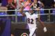 BALTIMORE, MD - AUGUST 07: Wide receiver Torrey Smith #82 of the Baltimore Ravens is introduced before the start of an NFL pre-season game against the San Francisco 49ers at M&T Bank Stadium on August 7, 2014 in Baltimore, Maryland. (Photo by Rob Carr/Getty Images)