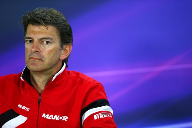MELBOURNE, AUSTRALIA - MARCH 13:  Graeme Lowdon, CEO of Manor Marussia looks on during a pre-event press conference after practice for the Australian Formula One Grand Prix at Albert Park on March 13, 2015 in Melbourne, Australia.  (Photo by Mark Thompson/Getty Images)