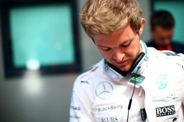 MELBOURNE, AUSTRALIA - MARCH 15:  Nico Rosberg of Germany and Mercedes GP looks on as he waits for the start of the drivers' parade before the Australian Formula One Grand Prix at Albert Park on March 15, 2015 in Melbourne, Australia.  (Photo by Mark Thompson/Getty Images)