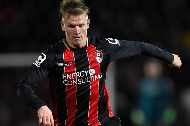 BOURNEMOUTH, ENGLAND - FEBRUARY 10: Matt Ritchie of Bournemouth in action during the Sky Bet Championship match between AFC Bournemouth and Derby County at Goldsands Stadium on February 10, 2015 in Bournemouth, England. (Photo by Mike Hewitt/Getty Images)