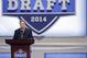 NFL commissioner Roger Goodell announces Notre Dame outside tackle Zack Martin as the Dallas Cowboys' first round pick and 16th overall during the 2014 NFL Draft, Thursday, May 8, 2014, in New York. (AP Photo/Frank Franklin II)