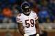 Nov 27, 2014; Detroit, MI, USA; Chicago Bears inside linebacker Christian Jones (59) against the Detroit Lions at Ford Field. Mandatory Credit: Andrew Weber-USA TODAY Sports