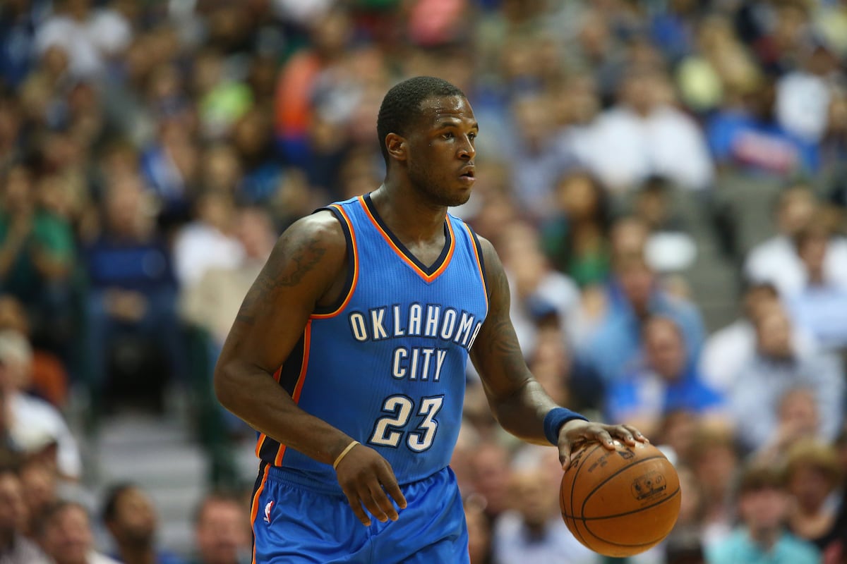 Oklahoma City Thunder players celebrating their victory