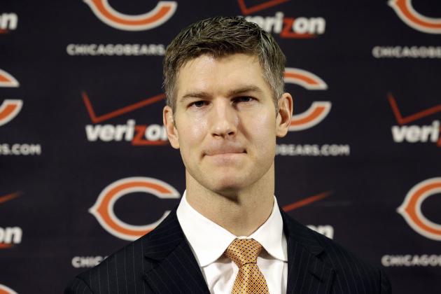 Chicago Bears new general manager Ryan Pace listens to question at a news conference in Lake Forest, Ill., Friday, Jan. 9, 2015. The Chicago Bears announced the hiring of Ryan Pace on Thursday as general manager, marking the club's second move at the position in three years. (AP Photo/Nam Y. Huh)