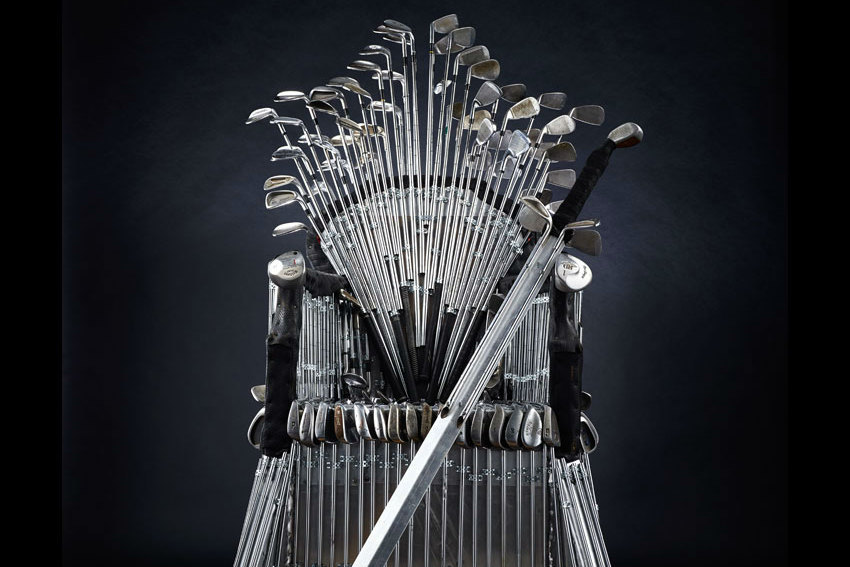 Iron Throne from 'Game of Thrones' Recreated Using Hundreds of Golf