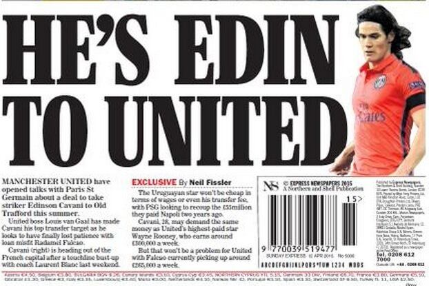 Uk Back Pages Edinson Cavani To Manchester United Van Persie To Serie A Bleacher Report Latest News Videos And Highlights