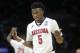 Arizona forward Stanley Johnson reacts while playing Xavier during the second half of a college basketball regional semifinal in the NCAA Tournament, Thursday, March 26, 2015, in Los Angeles. (AP Photo/Jae C. Hong)