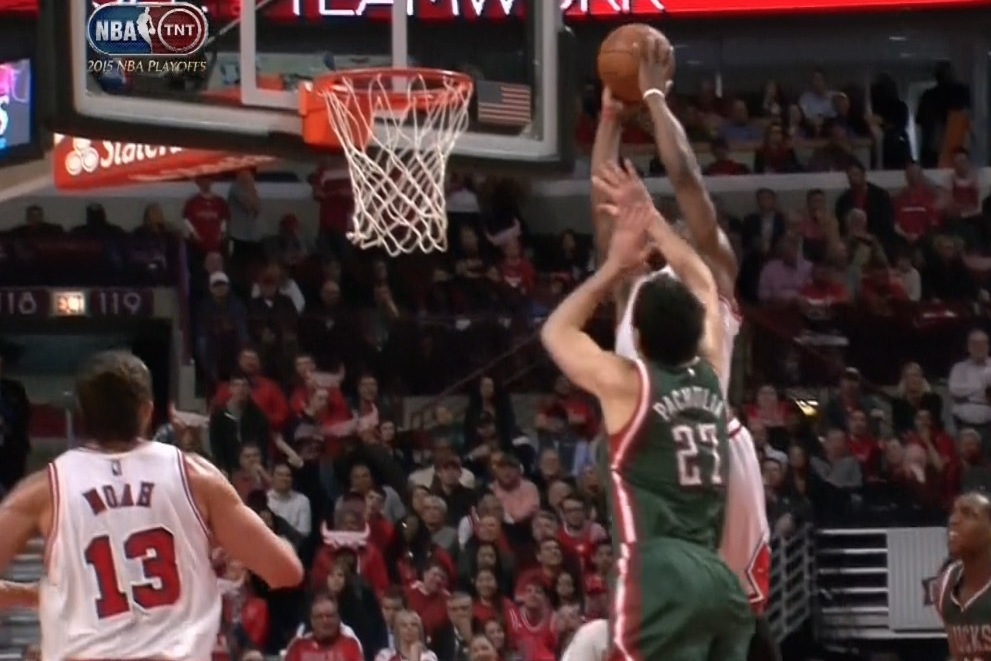 Bulls Jimmy Butler Absorbs Contact Throws Down 2 Handed Dunk And Draws Foul Bleacher Report Latest News Videos And Highlights