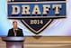 NFL Commissioner Roger Goodell is seen on stage at the 2014 NFL Draft at Radio City on Thursday, May 8th, 2014 in New York, NY. (AP Photo/Gregory Payan)