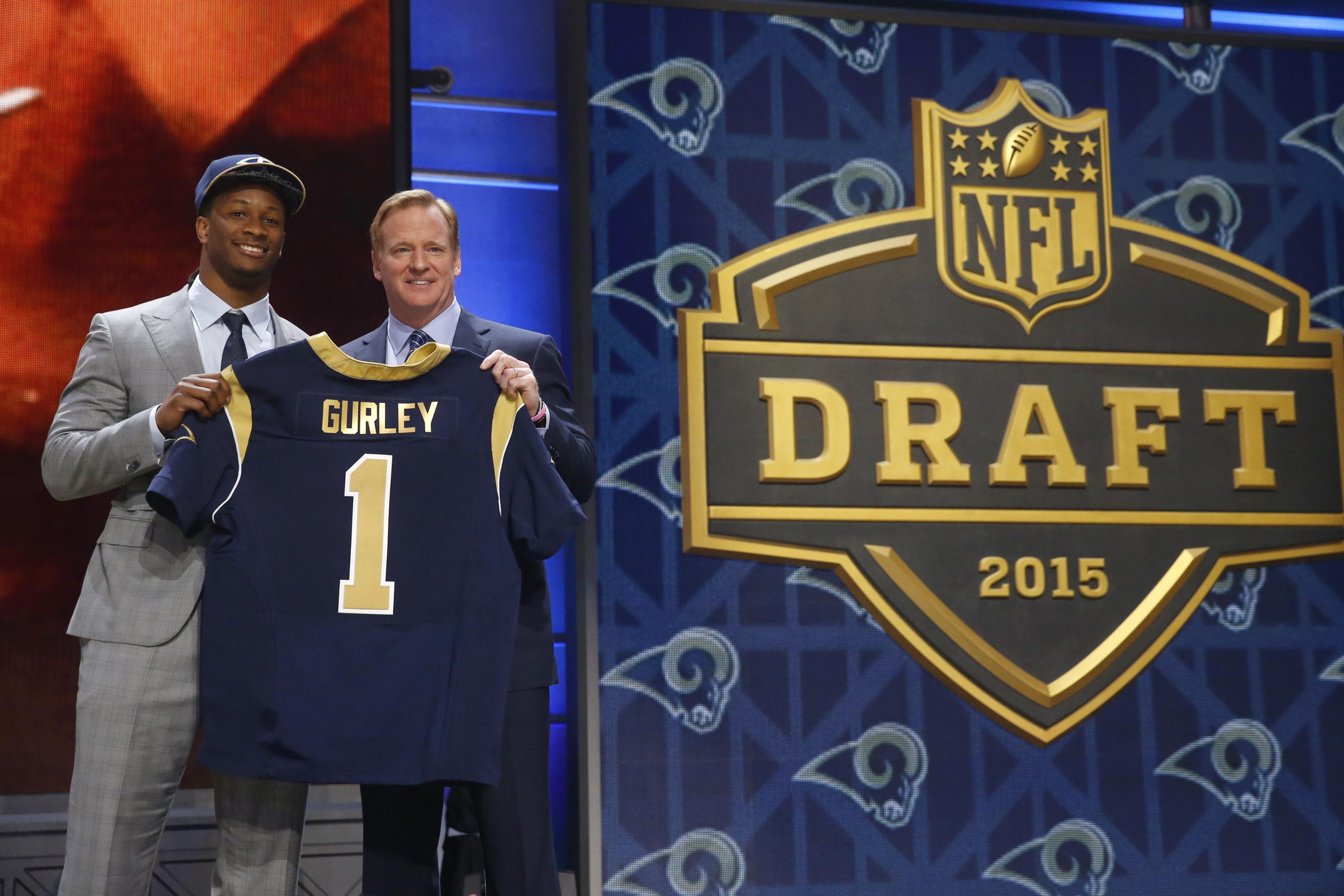 TODD GURLEY CUSTOM ST LOUIS RAMS DRAFT DAY JERSEY