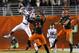 Washington wide receiver Kasen Williams (2) and Oklahoma State linebacker Josh Furman (14) battle for the ball in the first half during the Cactus Bowl NCAA college football game, Friday, Jan. 2, 2015, in Tempe, Ariz. (AP Photo/Rick Scuteri)