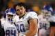 Nov 12, 2013; Toledo, OH, USA; Buffalo Bulls defensive lineman Kristjan Sokoli (90) walks to the bench during the fourth quarter against the Toledo Rockets at Glass Bowl. The Rockets beat the Bulls 51-41. Mandatory Credit: Raj Mehta-USA TODAY Sports