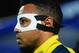 LONDON, ENGLAND - MARCH 04: Francis Coquelin of Arsenal wears a protective face mask prior to the Barclays Premier League match between Queens Park Rangers and Arsenal at Loftus Road on March 4, 2015 in London, England. (Photo by Christopher Lee/Getty Images)