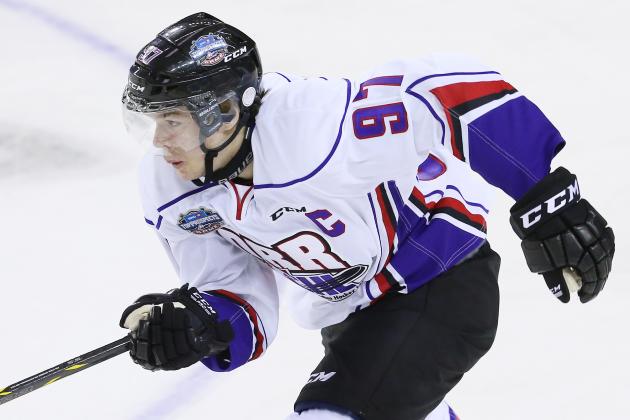 ST CATHARINES, ON - JANUARY 22: Connor McDavid #97 of Team Orr skates during the 2015 BMO CHL/NHL Top Prospects Game against Team Cherry at the Meridian Centre on January 22, 2015 in St Catharines, Ontario, Canada. (Photo by Vaughn Ridley/Getty Images)