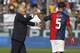 Gian Piero Gasperini (left) has a team worthy of a Europa League place, but Genoa may not be allowed to register for the competition if they qualify.