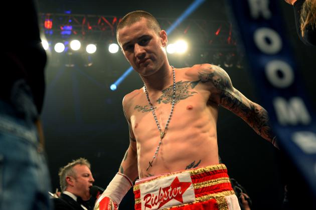 GLASGOW, SCOTLAND - MARCH 1 : Boxer Ricky Burns during the WBO World Lightweight Championship Boxing match at the Glasgow SECC on March 1 2014 in Glasgow, Scotland. (Photo by Mark Runnacles/Getty Images)