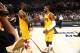 CLEVELAND, OH - MAY 12: LeBron James #23 and Kyrie Irving #2 of the Cleveland Cavaliers after the win against the Chicago Bulls in Game Five of the Eastern Conference Semifinals of the NBA Playoffs at The Quicken Loans Arena on May 12, 2015 in Cleveland, Ohio. NOTE TO USER: User expressly acknowledges and agrees that, by downloading and/or using this Photograph, user is consenting to the terms and conditions of the Getty Images License Agreement. Mandatory Copyright Notice: Copyright 2015 NBAE (Photo by Nathaniel S. Butler/NBAE via Getty Images)