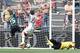 Domenico Berardi (far left) scored another hat trick after Milan lost their minds in the second half.