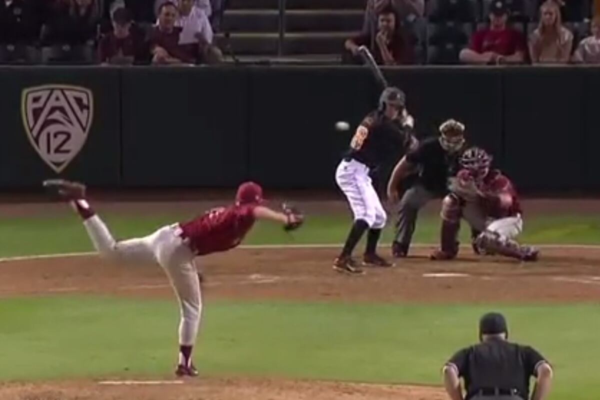 Arizona State Batter Gets Hit by Pitch, Catches It, Throws It Back to