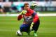NEWCASTLE UPON TYNE, ENGLAND - MARCH 21: Wojciech Szczesny of Arsenal looks on in the warm up prior to the Barclays Premier League match between Newcastle United and Arsenal at St James' Park on March 21, 2015 in Newcastle upon Tyne, England. (Photo by Matthew Lewis/Getty Images)