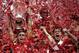 Liverpool's captain Steven Gerrard, left, holds the trophy after Liverpool's victory in the the UEFA Champions League Final between AC Milan and Liverpool at the Ataturk Olympic Stadium in Istanbul, Turkey,Wednesday May 25, 2005. Liverpool won the match 3-2 on penalties.(AP Photo/Dusan Vranic)