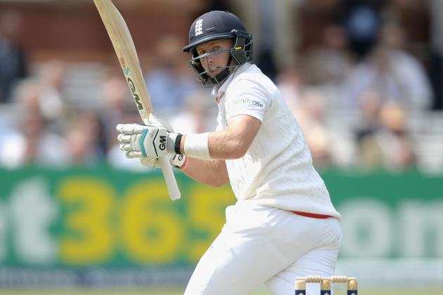 LONDON, ENGLAND - MAY 21:  Joe Root of England bats during day one of 1st Investec Test match between England and New Zealand at Lord's Cricket Ground on May 21, 2015 in London, England.  (Photo by Gareth Copley/Getty Images)