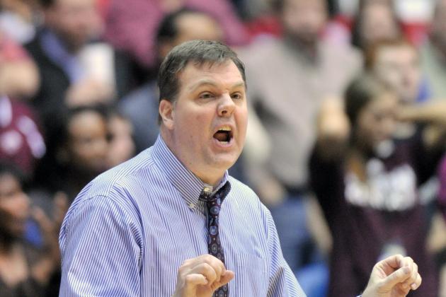 Mar 8, 2014; Nashville, TN, USA; Eastern Kentucky Colonels head coach Jeff Neubauer during the second half against the Belmont Bruins in the championship game of the Ohio Valley Conference basketball tournament at Nashville Memorial Auditorium. Eastern Kentucky won 79-73. Mandatory Credit: Jim Brown-USA TODAY Sports