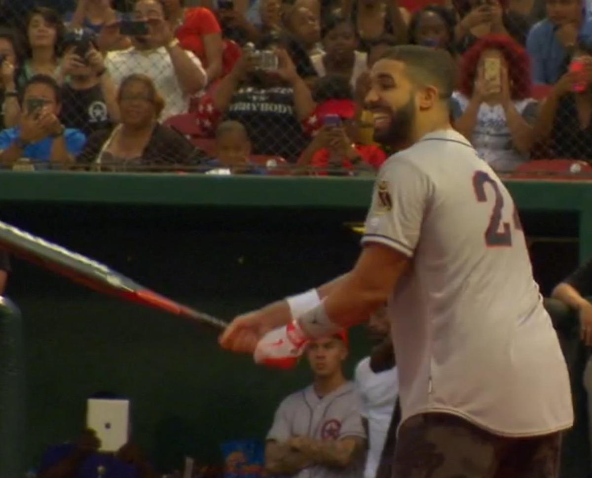 Drake Hosts Celebrity Softball Game in Houston News, Scores