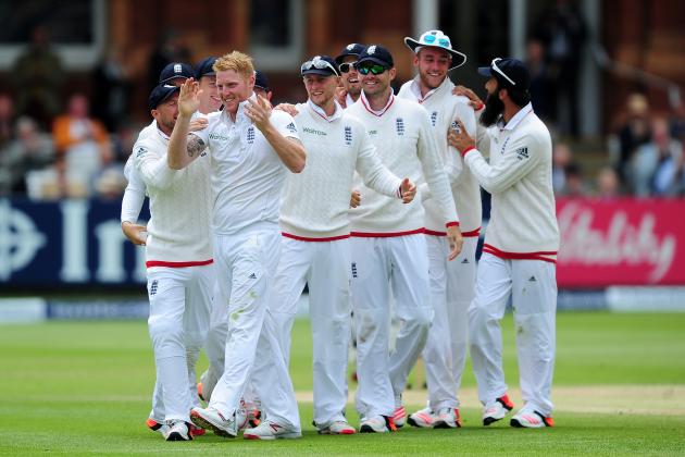 LONDON, ENGLAND - MAY 25:  Ben Stokes of England Kane Williamson of New Zealand during day five of the 1st Investec Test Match between England and New Zealand at Lord's Cricket Ground on May 25, 2015 in London, England.  (Photo by Dan Mullan/Getty Images)