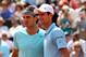PARIS, FRANCE - JUNE 08: Novak Djokovic of Serbia poses with Rafael Nadal of Spain before their men's singles final match on day fifteen of the French Open at Roland Garros on June 8, 2014 in Paris, France. (Photo by Matthew Stockman/Getty Images)