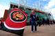 MANCHESTER, ENGLAND - APRIL 04: Fans arrive at the stadium for the Barclays Premier League match between Manchester United and Aston Villa at Old Trafford on April 4, 2015 in Manchester, England. (Photo by Jan Kruger/Getty Images)