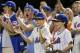 New York Mets fans cheer on John Mayberry Jr., after his two-run home run against the Arizona Diamondbacks during the ninth inning of a baseball game Thursday, June 4, 2015, in Phoenix.The Mets defeated the Diamondbacks 6-2. (AP Photo/Ross D. Franklin)