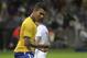 Brazil's Roberto Firmino celebrates after scoring a goal during a friendly soccer match against Honduras in Porto Alegre, Brazil, Wednesday, June 10, 2015. Brazil is preparing for the Copa America which begins Thursday in Chile. (AP Photo/Nabor Goulart)