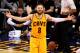 CLEVELAND, OH - JUNE 09: Matthew Dellavedova #8 of the Cleveland Cavaliers reacts against the Golden State Warriors during Game Three of the 2015 NBA Finals at Quicken Loans Arena on June 9, 2015 in Cleveland, Ohio. NOTE TO USER: User expressly acknowledges and agrees that, by downloading and or using this photograph, user is consenting to the terms and conditions of Getty Images License Agreement. (Photo by Jason Miller/Getty Images)