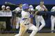 Florida's Richie Martin hits against South Florida in an NCAA college baseball tournament regional game, Saturday, May 30, 2015, in Gainesville, Fla. Florida won 8-2. (AP Photo/John Raoux)