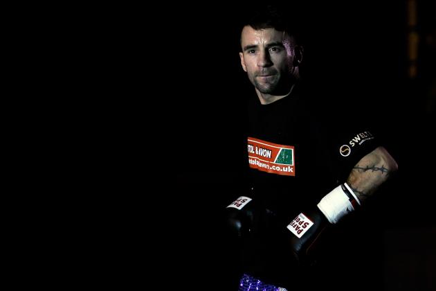 LIEGE, BELGIUM - DECEMBER 14:  Lee Haskins of England looks on prior to his bout against Stephane Jamoye of Belgium in their European Boxing Union Bantamweight Title Fight at the Ville de Herstal on December 14, 2012 in Liege, Belgium.  (Photo by Dean Mouhtaropoulos/Getty Images)
