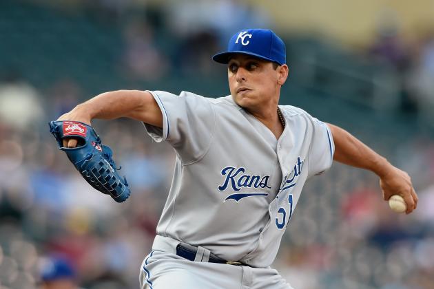 MINNEAPOLIS, MN - JUNE 8: Jason Vargas #51 of the Kansas City Royals delivers a pitch against the Minnesota Twins during the first inning of the game on June 8, 2015 at Target Field in Minneapolis, Minnesota. (Photo by Hannah Foslien/Getty Images)