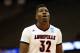 SYRACUSE, NY - MARCH 27: Chinanu Onuaku #32 of the Louisville Cardinals looks on against the North Carolina State Wolfpack during the East Regional Semifinal of the 2015 NCAA Men's Basketball Tournament at the Carrier Dome on March 27, 2015 in Syracuse, New York. (Photo by Maddie Meyer/Getty Images)